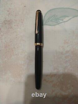 Montblanc 342 Black Resin Fountain Pen 14k Gold Medium Left Oblique Nib