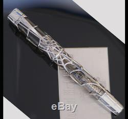 Montblanc Atlier Prive Black Widow Solid White Gold Fountain Pen Edition Of 8