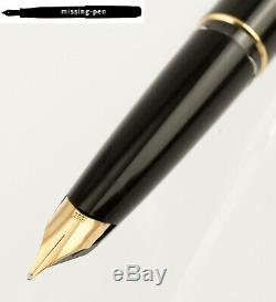 Montblanc Classic Piston Fountain Pen No. 320 in Black-Gold with 14 K M-nib