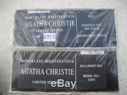 Montblanc Limited Edition Agatha Christie Fountain Ballpoint Pencil Set Sealed