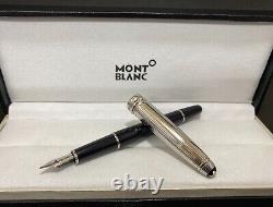 Montblanc Meister stuck Black Body Silver Cap Fountain Pen