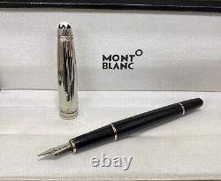 Montblanc Meister stuck Black Body Silver Cap Fountain Pen