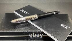 Montblanc Meister stuck Black Body Silver Cap Fountain Pen