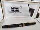 Montblanc Meisterstuck 144 Black & Gold Fountain Pen 14k 4810 M Gold Nib Withboxes