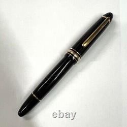 Montblanc Meisterstuck 146 Fountain Pen 14K B Nib Black White Star