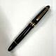 Montblanc Meisterstuck 146 Fountain Pen 14k B Nib Black White Star