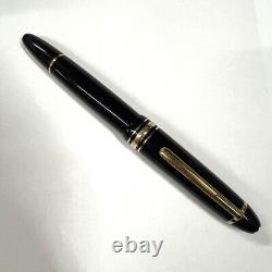 Montblanc Meisterstuck 146 Fountain Pen 14K B Nib Black White Star