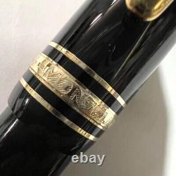 Montblanc Meisterstuck 146 Fountain Pen 14K B Nib Black White Star