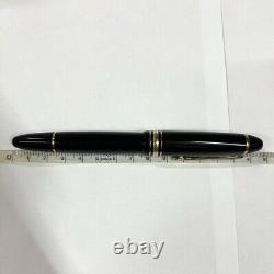 Montblanc Meisterstuck 146 Fountain Pen 14K B Nib Black White Star