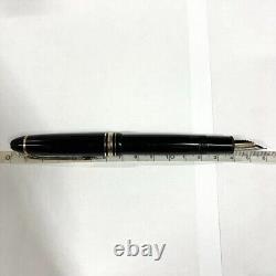 Montblanc Meisterstuck 146 Fountain Pen 14K B Nib Black White Star