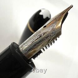 Montblanc Meisterstuck 146 Fountain Pen 14K B Nib Black White Star