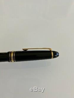 Montblanc Meisterstück 146 Fountain Pen. Black/Gold. Fine. USED. Excellent