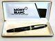 Montblanc Meisterstuck 146 Le Grand Fountain Pen In Black & Gold 14k Gold F Nib