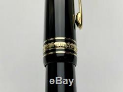 Montblanc Meisterstuck 146 Le Grand Fountain Pen In Black & Gold 14k Gold F Nib