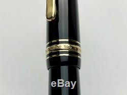 Montblanc Meisterstuck 146 Le Grand Fountain Pen In Black & Gold 14k Gold F Nib