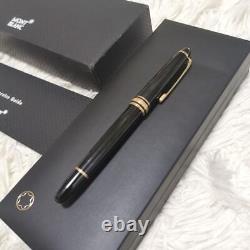 Montblanc Meisterstuck 149 14C 4810 Black and Gold Fountain Pen withBox and Case