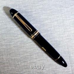 Montblanc Meisterstuck 149 Black 18C 750 Fountain Pen M Nib Ink Set Boxed