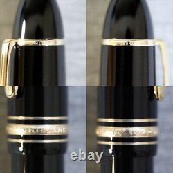 Montblanc Meisterstuck 149 Black 18C 750 Fountain Pen M Nib Ink Set Boxed