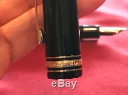 Montblanc Meisterstuck 149 Black & Gold Diplomat Fountain Pen 14k Nib