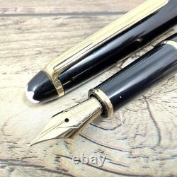 Montblanc Meisterstuck 14k-585 Nibf Fountain Pen Vintage Black Germany A448