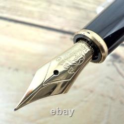 Montblanc Meisterstuck 14k-585 Nibf Fountain Pen Vintage Black Germany A448