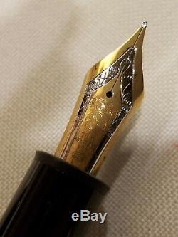Montblanc Meisterstuck 18k gold tip149 Black & Gold Diplomat Fountain Pen