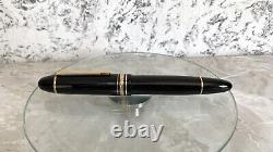 Montblanc Meisterstuck Fountain Pen 149 Black Au 750 Gold Nib