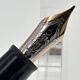 Montblanc Meisterstuck Fountain Pen Black Gold Resin Nib Size F 14k Authentic