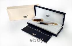 Montblanc Meisterstuck Solitaire 35979? Gold & Black Fountain Pen with Pouch