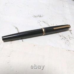 Montblanc No. 22 Fountain Pen 14K Fine Nib Black Vintage USED