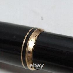 Montblanc No. 22 Fountain Pen 14K Fine Nib Black Vintage USED