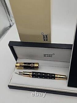 Montblanc Queen Elizabeth fountain pen new boxed black and gold