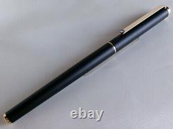 Montblanc Slim Line Fountain Pen Matte Black GT Steel Nib