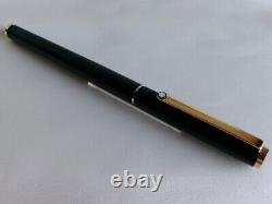 Montblanc Slim Line Fountain Pen Matte Black GT Steel Nib