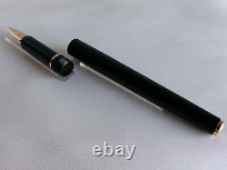 Montblanc Slim Line Fountain Pen Matte Black GT Steel Nib