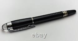 Montblanc Starwalker Black Body + Silver Clip Fountain Pen Black Ink Used