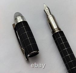 Montblanc Starwalker Black Pen + Silver Clip Fountain Pen Used Free Shipping