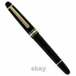 Montblanc fountain pen 145 Meisterstuck resin black Classique Gold Medium Nib