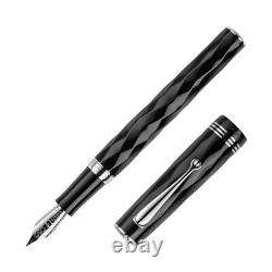 Montegrappa Brenta Fountain Pen in Black Medium Point NEW in Box ISRBT3IC