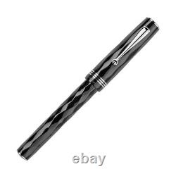 Montegrappa Brenta Fountain Pen in Black Medium Point NEW in Box ISRBT3IC