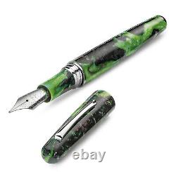 Montegrappa Elmo Fantasy Blooms Fountain Pen in Black Star Calla Lily Broad Pt