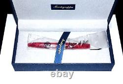 Montegrappa Elmo Marostica Red Fountain Pen Rare! New In Box