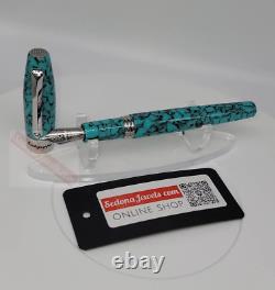 Montegrappa Fortuna Barcelona Turquoise Mosaic M Fountain Pen (ISFOB3IA) NIB