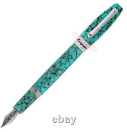 Montegrappa Fortuna Barcelona Turquoise Mosaic M Fountain Pen (ISFOB3IA) NIB