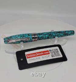 Montegrappa Fortuna Barcelona Turquoise Mosaic M Fountain Pen (ISFOB3IA) NIB