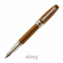 Montegrappa Fortuna Heartwood Fountain Pen in Light Teak Fine Point NEW