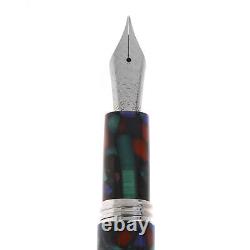 Montegrappa Fortuna Mosaico Aurora Stainless Steel Fountain Pen BLOWOUT