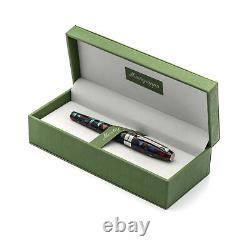 Montegrappa Fortuna Mosaico Aurora Stainless Steel Fountain Pen BLOWOUT