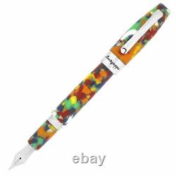 Montegrappa Fortuna Mosaico Resin Stainless Steel Fountain Pen (B) ISFOB5IM