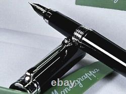 Montegrappa Parola Pitch Black Fountain Pen, Med Nib, NEW, 20% Off Retail